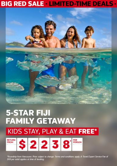5-Star Fiji Family Getaway from $2238* per person | Kids stay, play & eat free*
