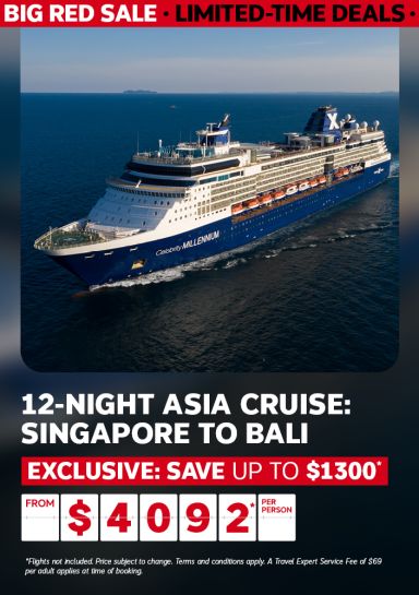 12-night Singapore to Bali cruise from $4092* per person | Exclusive: Save up to $1300*