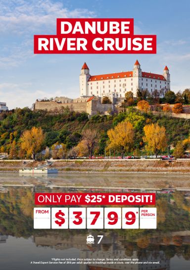 Danube River cruise from $3799* per person | Only pay $25* deposit!
