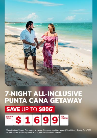 7-night all-inclusive Punta Cana getaway from $1699* per person | Save up to $806*