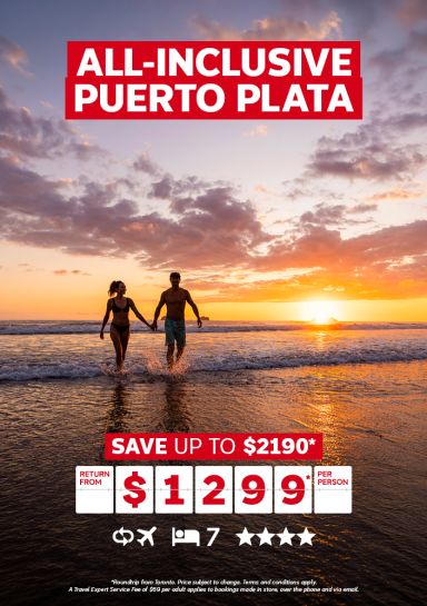 7-night Transat All-inclusive Puerto Plata vacation - save up to $2190* return from $1299* per person