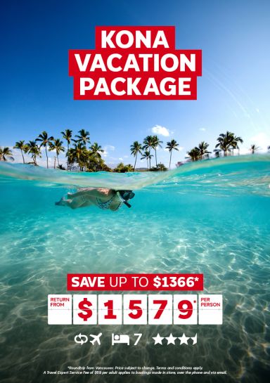 Kona Vacation Package from $1579* per person | Save up to $1366*