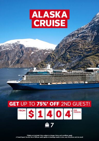 7-night Alaska Cruise from $1404* per person | Get up to 75%* off 2nd guest!