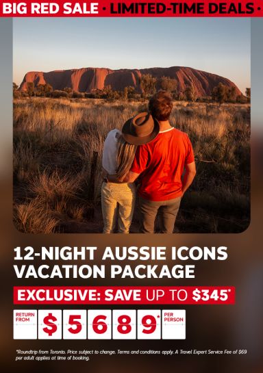 12-night Aussie Icons vacation package return from $5689* per person | Exclusive: Save up to $345*
