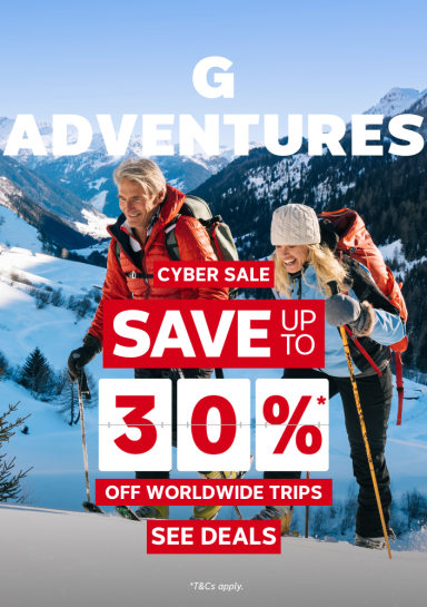 G Adventures - SAVE up to 30% OFF worldwide trips