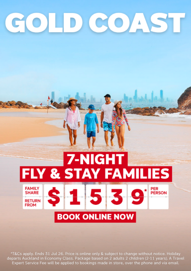 7-NIGHT FLY & STAY GOLD COAST FAMILIES