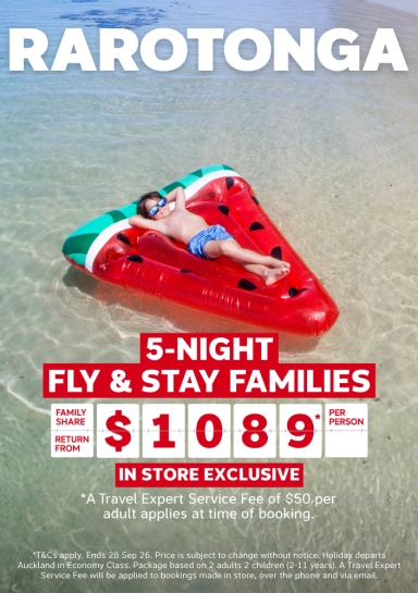 RAROTONGA | 5-NIGHT FAMILY FLY & STAY