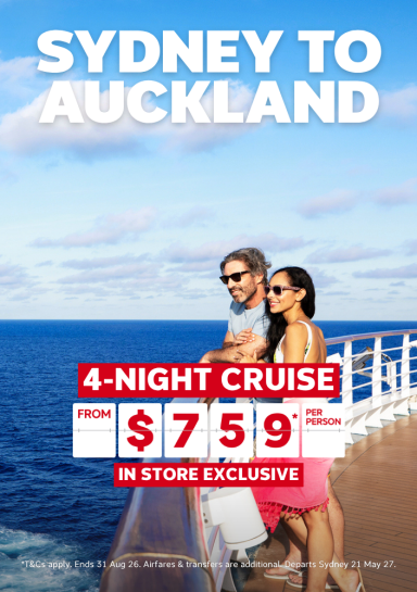 4-Night Sydney to Auckland Cruise
