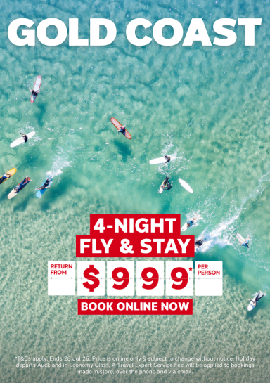 4-NIGHT FLY & STAY GOLD COAST