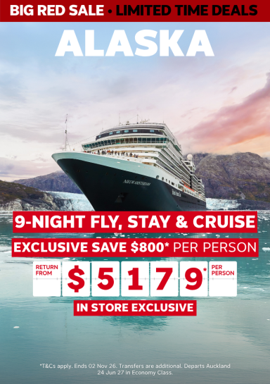Alaska | 9-Night Fly, Stay & Cruise