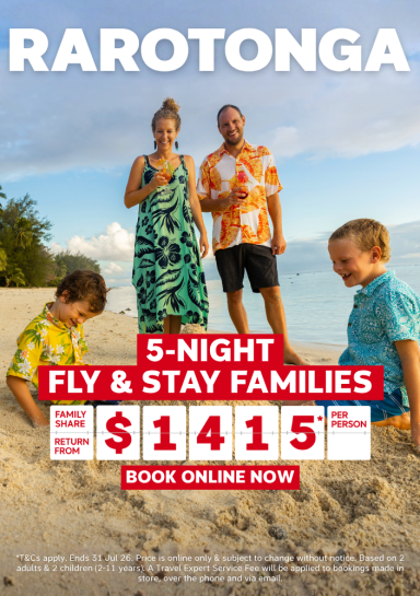 Rarotonga | 5-Night Fly & Stay Families