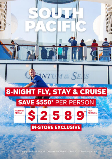 South Pacific | 8-Night Fly, Stay & Cruise