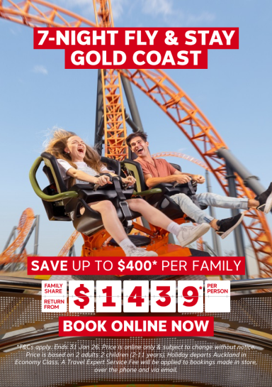 7-NIGHT FLY & STAY GOLD COAST FAMILIES
