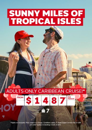 Sunny Miles of Tropical Isles - Adults-only Caribbean Cruise - from $1487* per person