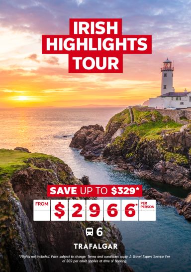 Irish Highlights - 6-night Trafalgar tour. Save up to $329* from $2966* per person