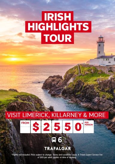 Trafalgar Irish Highlights tour from $2550* per person