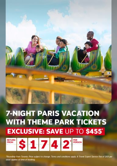 7-night Paris Vacation with Theme Park Tickets - Exclusive: Save up to $455* - Return from Toronto from $1742* per person