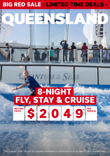 QUEENSLAND | 8-NIGHT CRUISE FLY, STAY & CRUISE