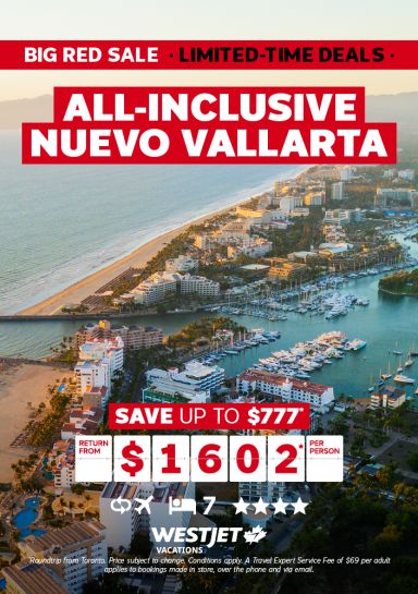 WestJet Nuevo Vallarta return from $1602* per person