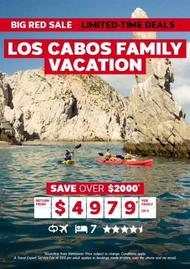 ACV Los Cabos Family Vacation return from $4979* per family of 4