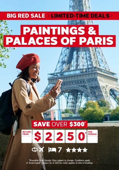 Paris FCV return from $2250* per person