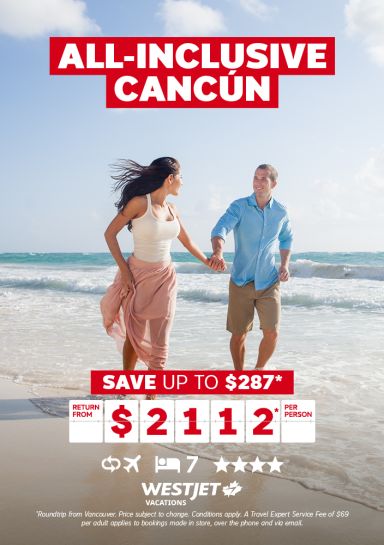 Cancun - WJV All-inclusive Roundtrip from Vancouver from $2112* per person