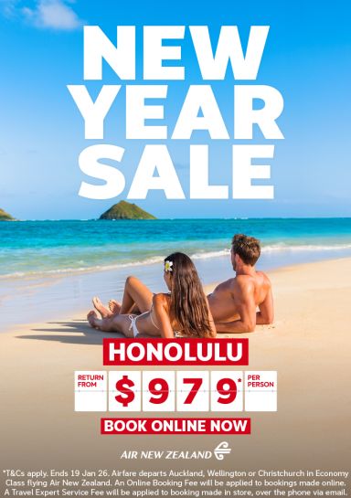 Air NZ Honolulu Return from $979pp