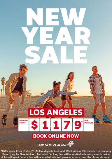 Air NZ fly return to LA from $1179pp