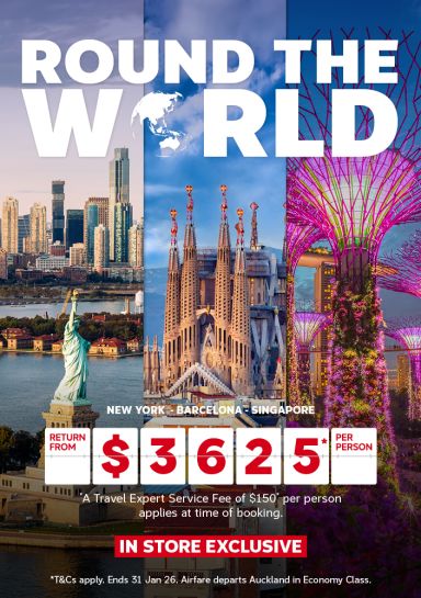 Round the world airfare: NYC-Barcelona-Singapore return from $3625pp