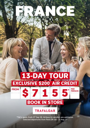 Trafalgar France 13-Day Tour from $7155*pp