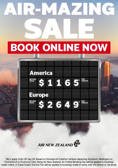 Air NZ Network Sale on NOW