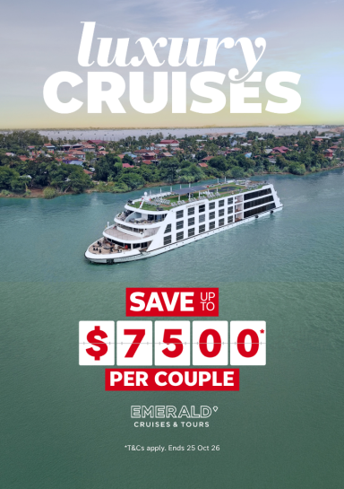 Save up to $7500* Per Couple with Emerald Cruises