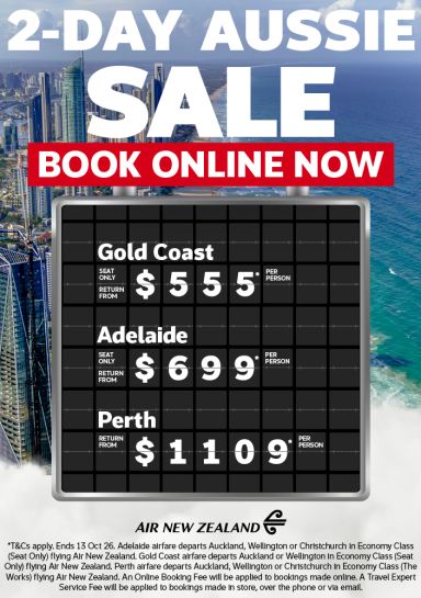 NZ 2-Day Tasman Sale 