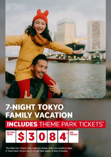 7-night Tokyo family vacation - Includes Theme Park Tickets - Roundtrip from Toronto from $3084* per person