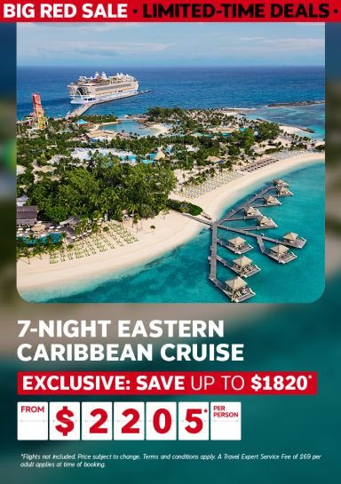 7-night Eastern Caribbean cruise with Royal Caribbean - Exclusive: save up to $1820* from $2205* per person