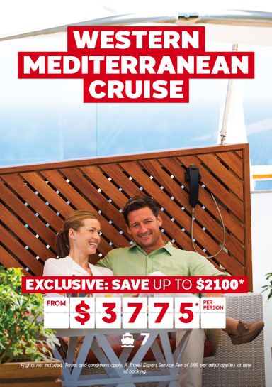 Western Mediterranean Cruise - Exclusive save up to $2100* from $3775* per person