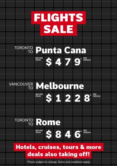 Flights Sale | Aug 24-31, 2026