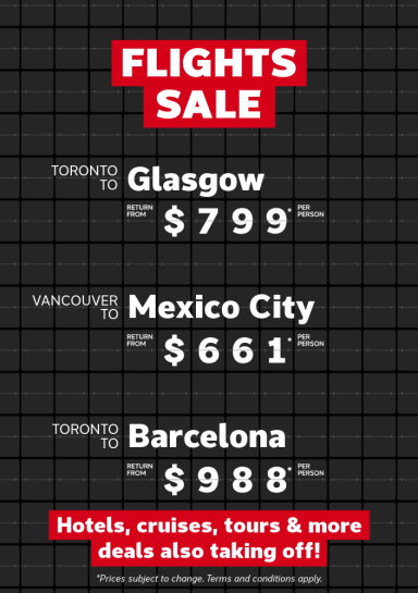 Flights Sale | Aug 31-Sept 8, 2026