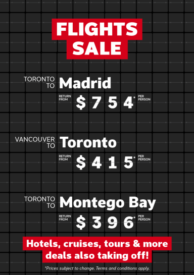 Flights Sale | Sept 8-14, 2026