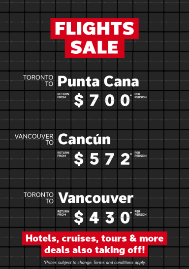 Flights Sale | Oct 5-13, 2026