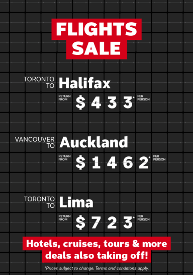 Flights Sale | Oct 19-26, 2026