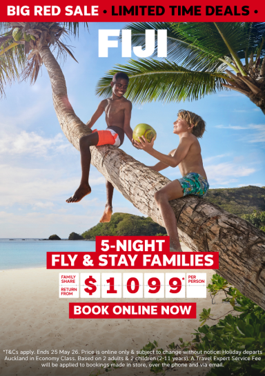 FIJI - 5-NIGHT FLY & STAY FAMILIES