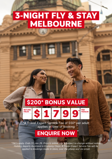 3-NIGHT FLY & STAY EXPLORE MELBOURNE