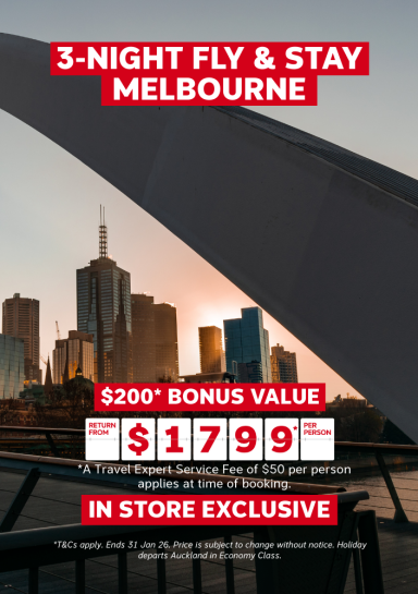 3-NIGHT FLY & STAY MELBOURNE