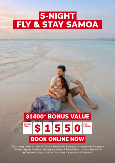 5-NIGHT FLY & STAY SAMOA