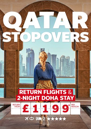 Qatar stopovers - return flights & 2-night Doha stay return from 1,199* per person | *T&Cs apply.