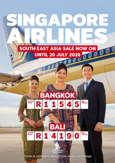 A view of the aircrew in front of a Singapore Airlines plane regarding cheap deals on flights.