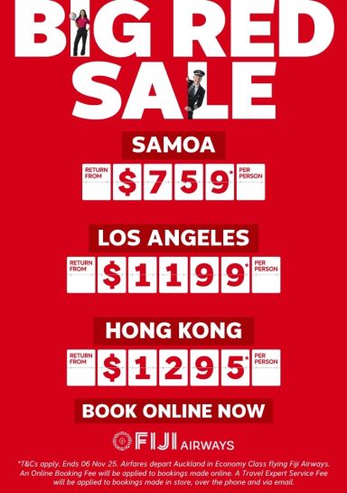 Fiji Airways Big Red Sale Week 3 Deals