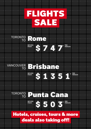 Flights Sale - Feb 2-9