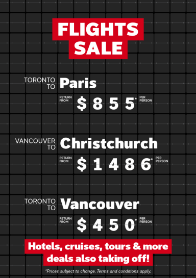 Flights Sale | Apr 20-27, 2026